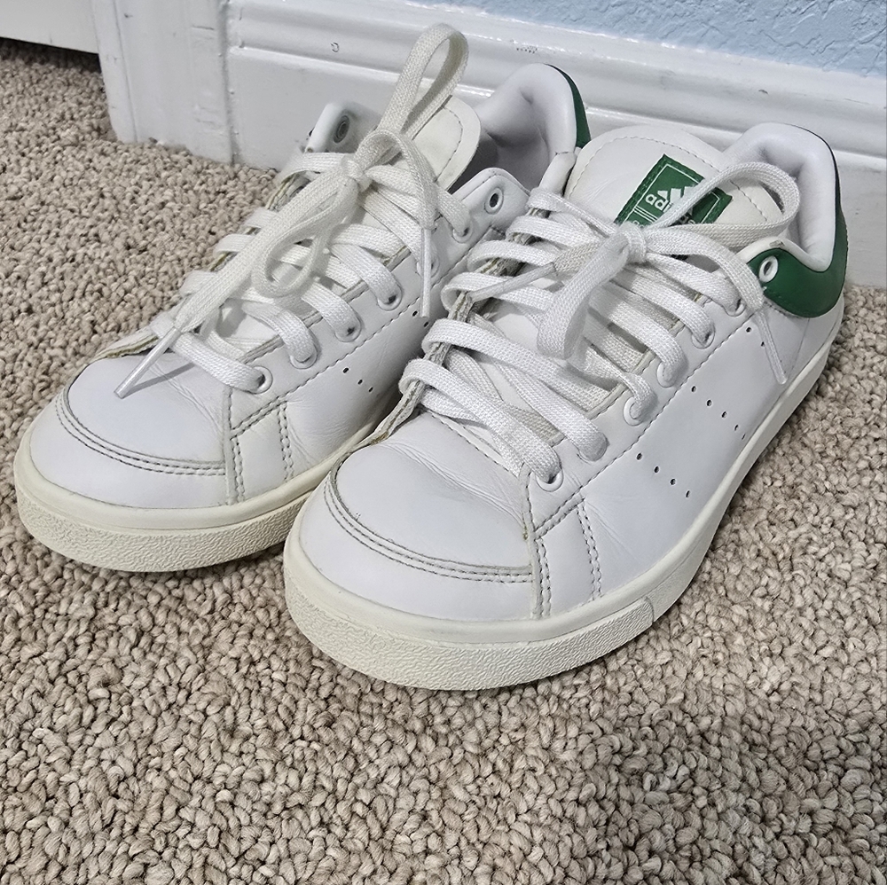 adidas White and Green Kids Sneakers
